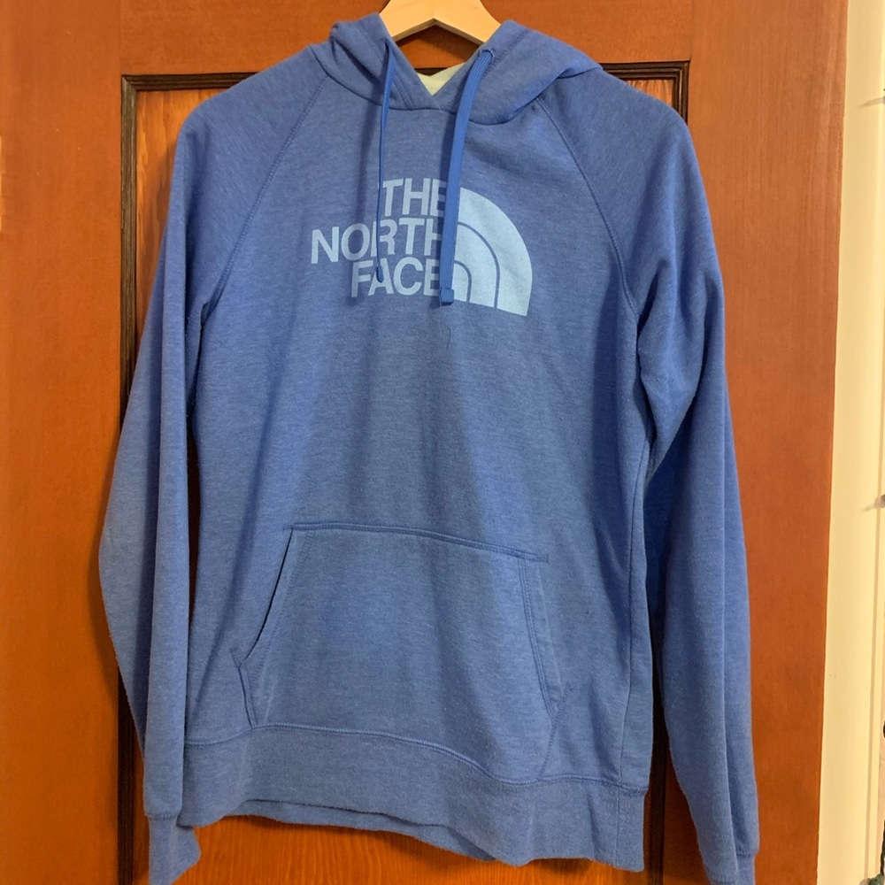 Blue North Face sweatshirt